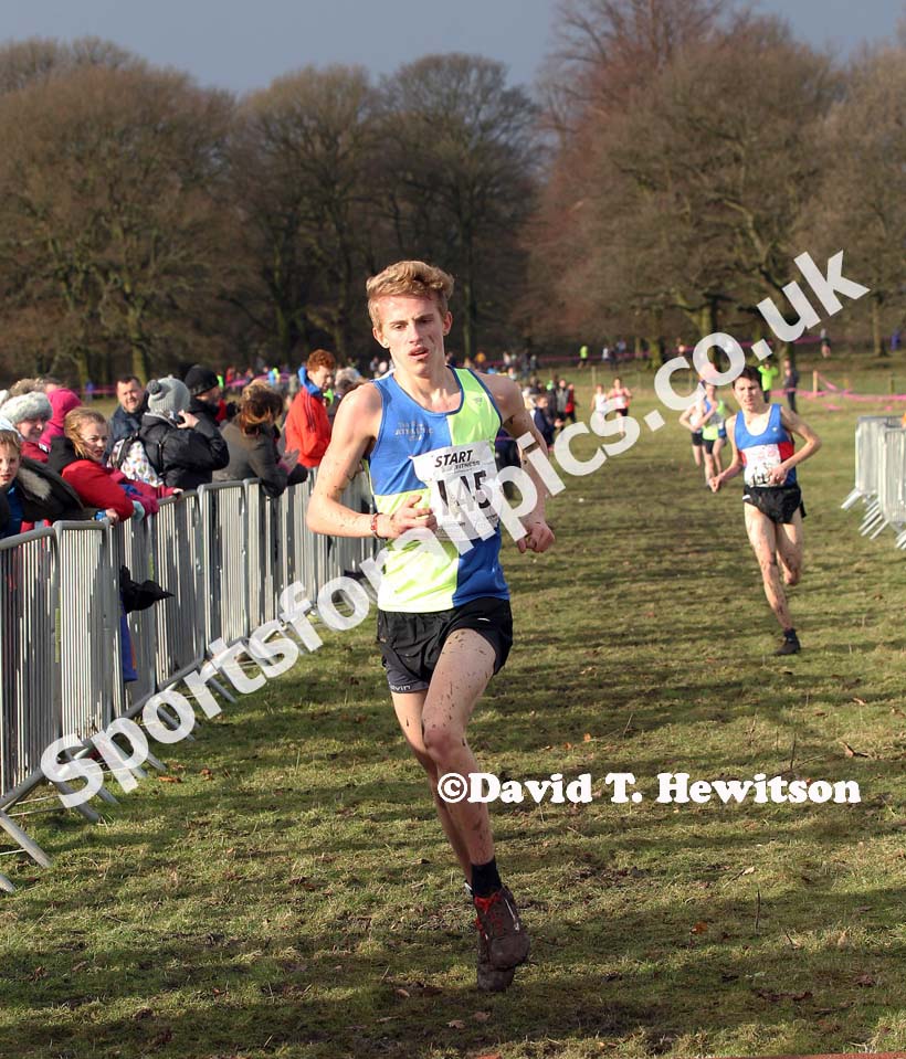Elliot Bowker (Vale Royal) wins the under-17 mens Northern Cross Country Champs, Knowsley Safari Park. Photo: David T. Hewitson/Sports for All Pics